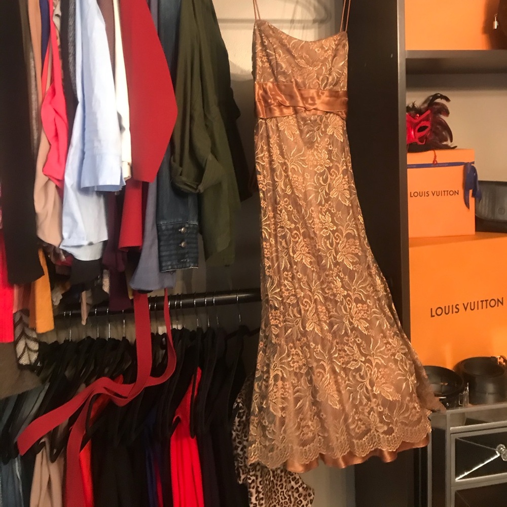 Rose gold cocktail dress